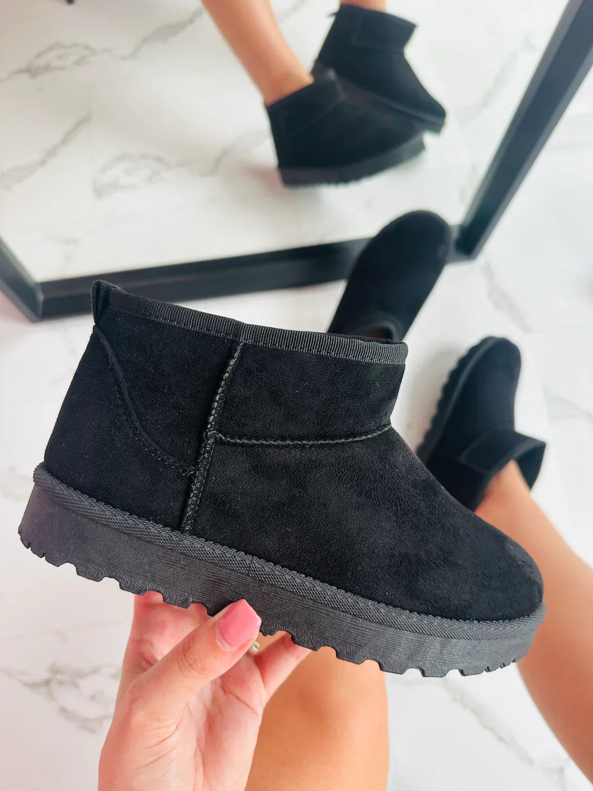 Ankle Boots | Slip-On | Fur Lined | Winter Boots | Women's Boots-Fashion Nora