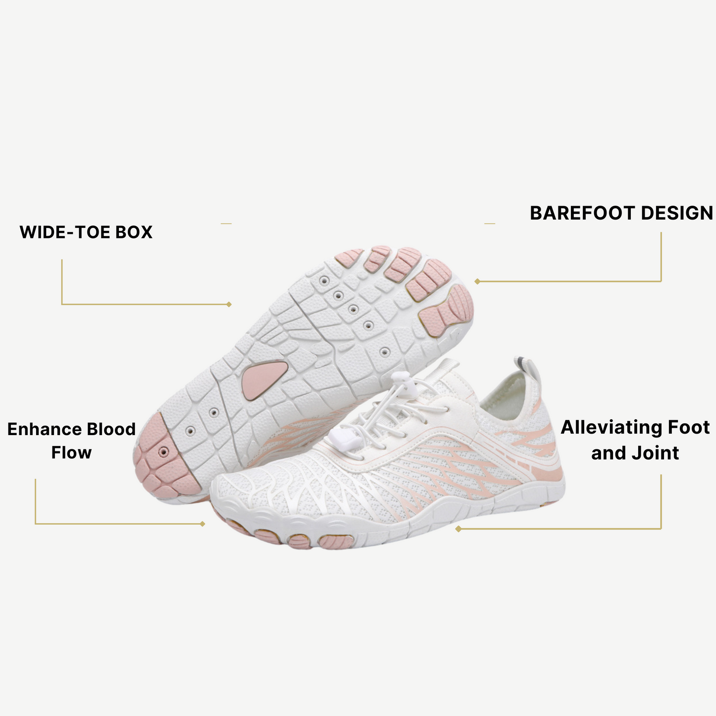 Barefoot Shoes - Ergonomic Orthopedic - Non-Slip Lace-Up Hiking Shoes-Fashion Nora