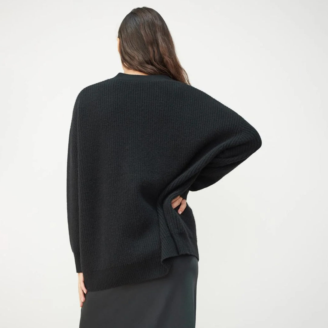 Cashmere Cardigan - Women's Oversized V-Neck Knitted Cardigan-Fashion Nora
