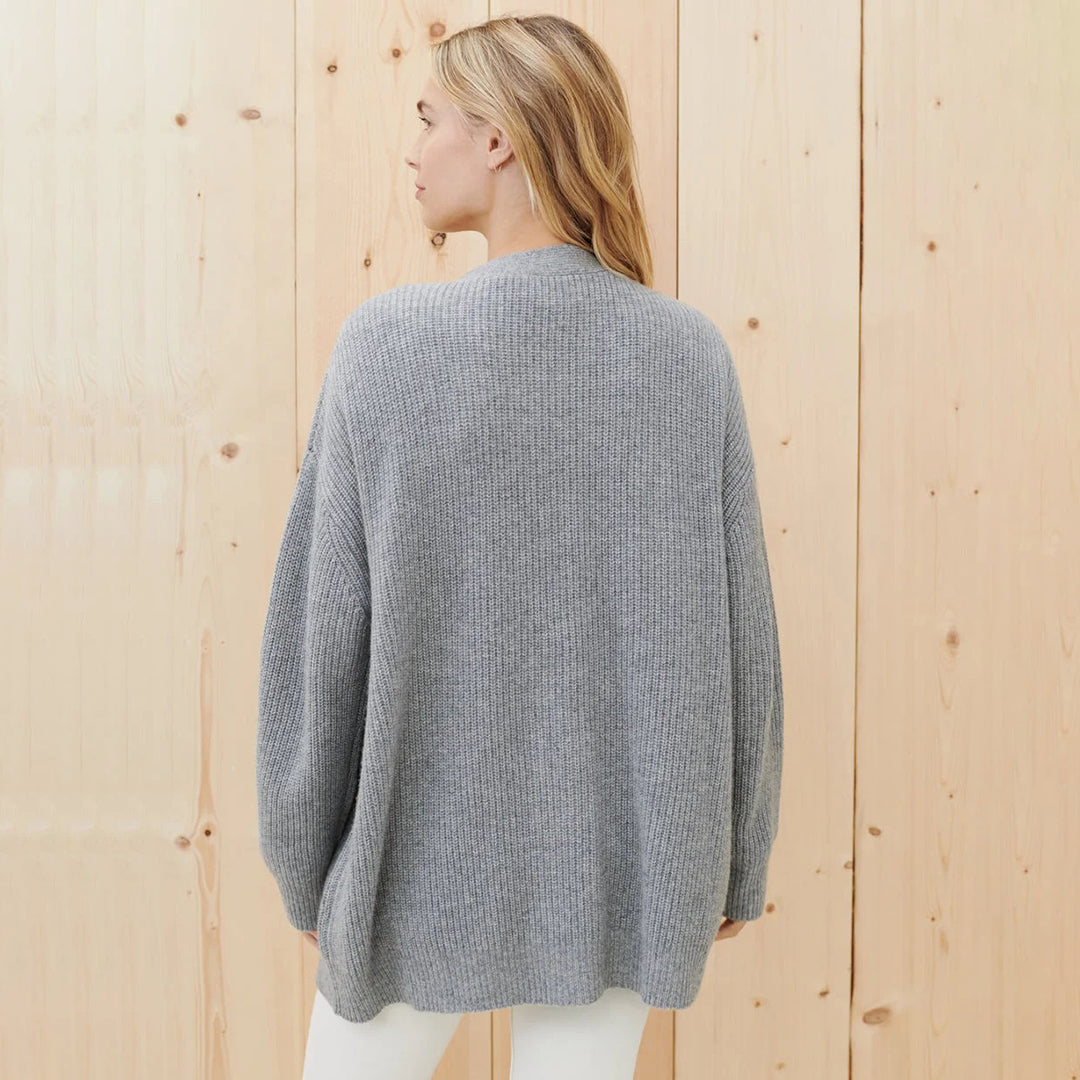 Cashmere Cardigan - Women's Oversized V-Neck Knitted Cardigan-Fashion Nora