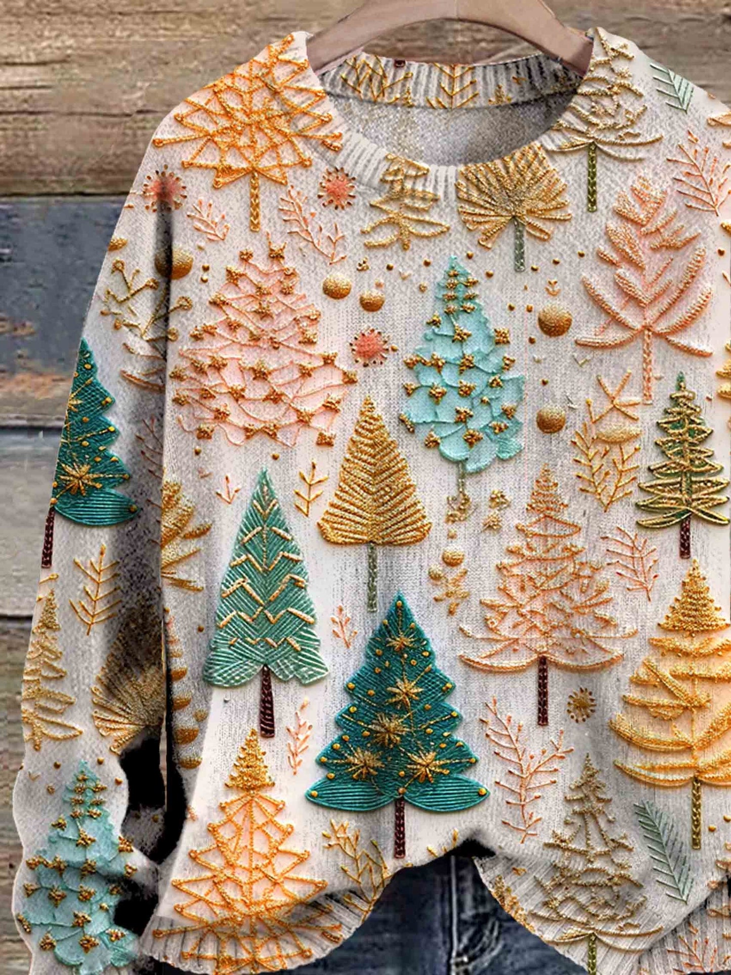 Christmas Jumper - Women's Loose Fit Knitted Christmas Tree Sweater-Fashion Nora