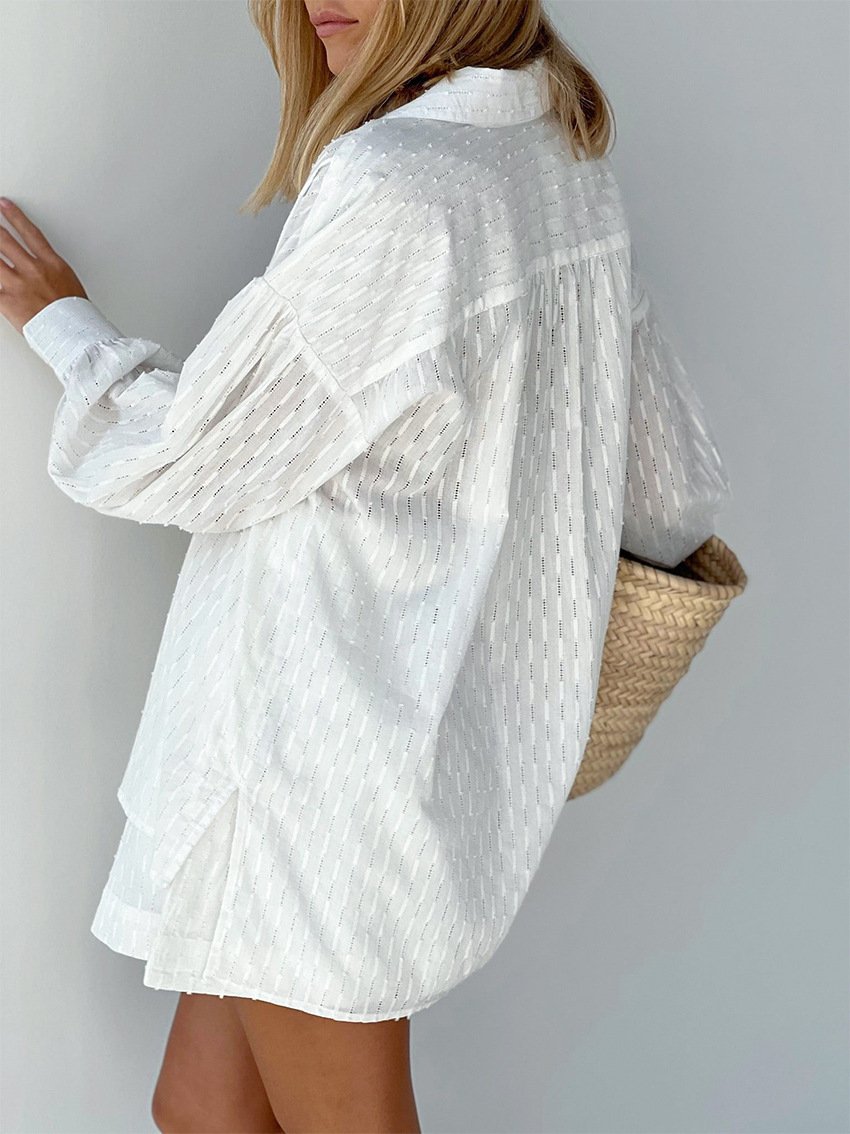 Co-Ord Set - Button-Up - Shorts - Summer Clothes - Women's Two-Piece Set-Fashion Nora