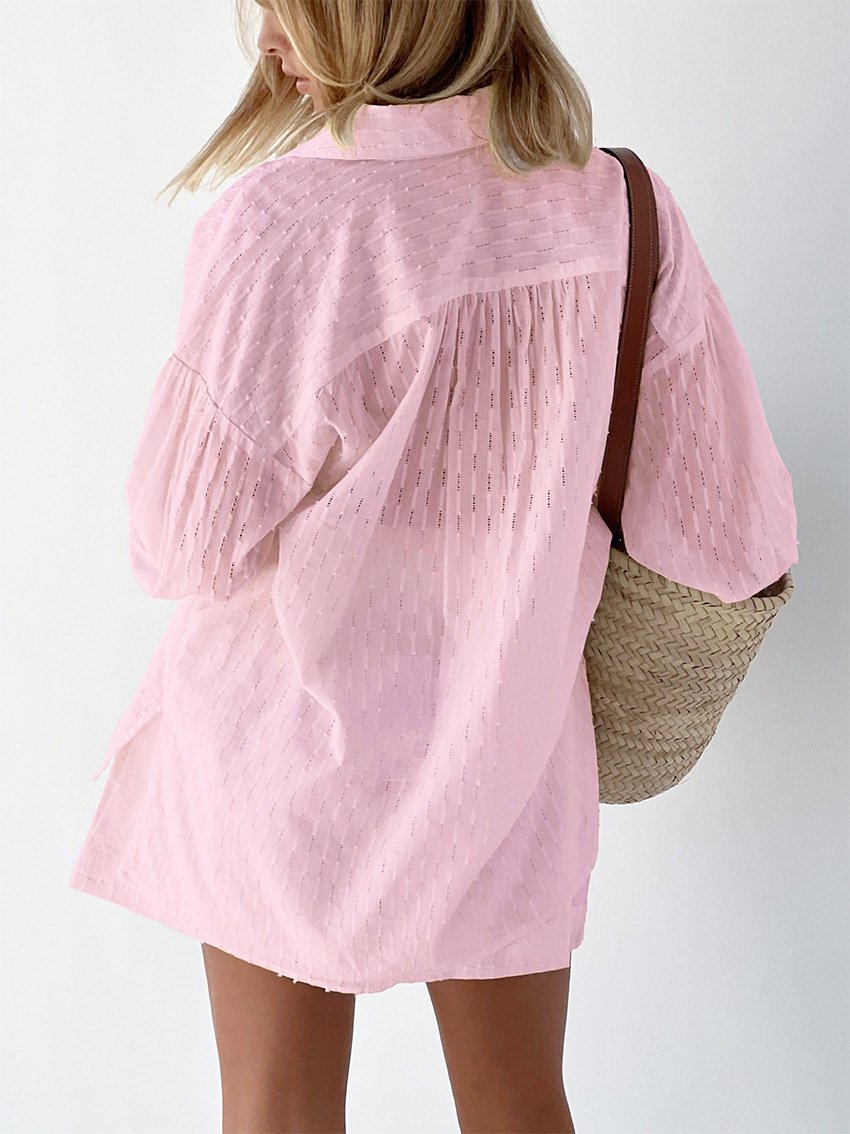 Co-Ord Set - Button-Up - Shorts - Summer Clothes - Women's Two-Piece Set-Fashion Nora