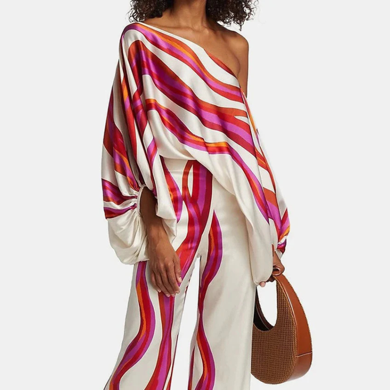 Co-Ord Set | Off-Shoulder | Flared Pants | Two-Piece Set | Women's Clothing-Fashion Nora