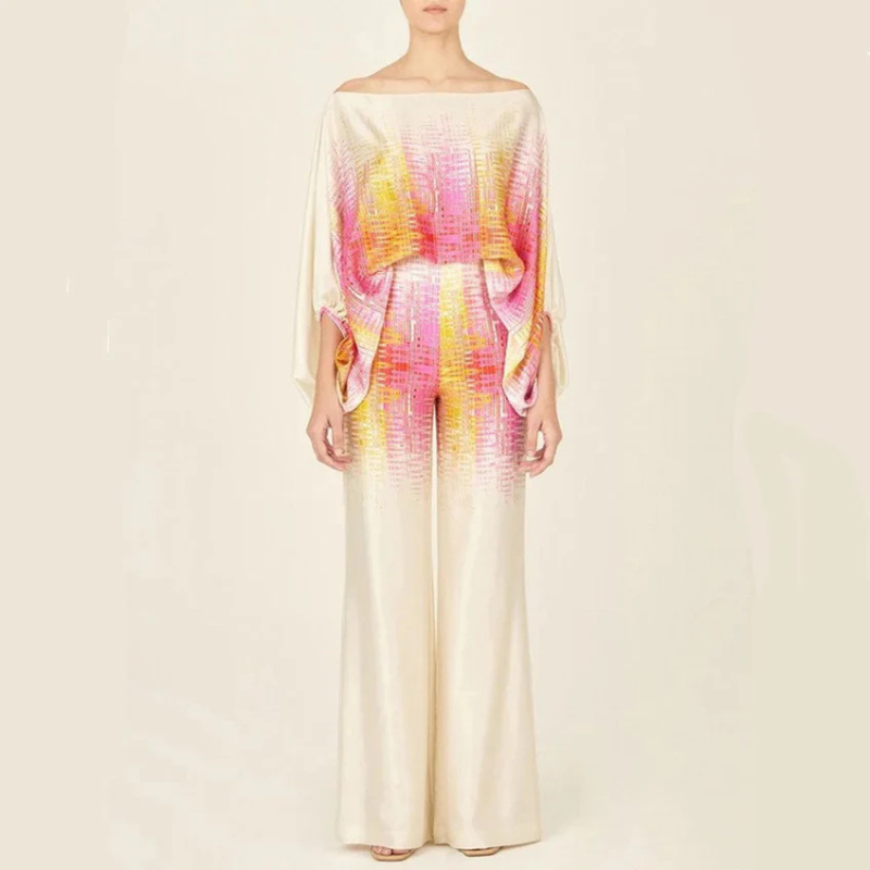 Co-Ord Set | Off-Shoulder | Flared Pants | Two-Piece Set | Women's Clothing-Fashion Nora
