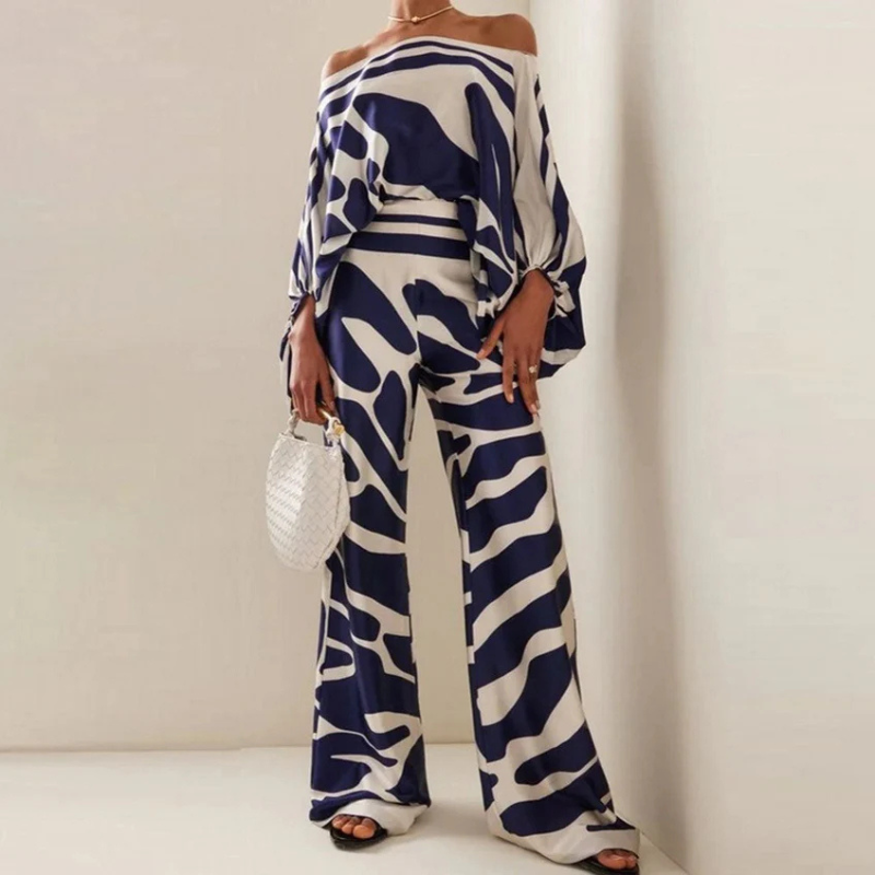 Co-Ord Set | Off-Shoulder | Flared Pants | Two-Piece Set | Women's Clothing-Fashion Nora