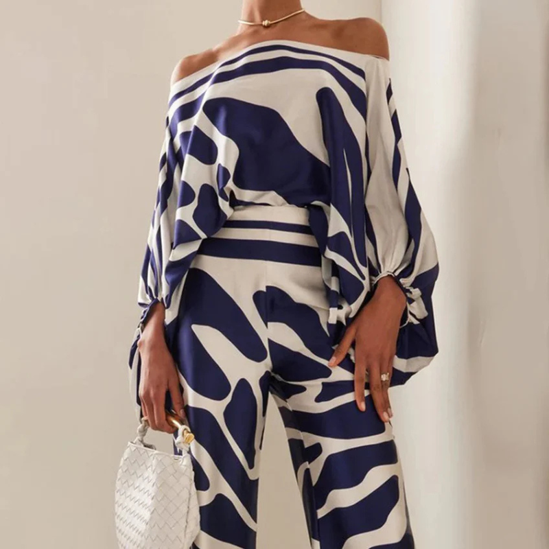 Co-Ord Set | Off-Shoulder | Flared Pants | Two-Piece Set | Women's Clothing-Fashion Nora
