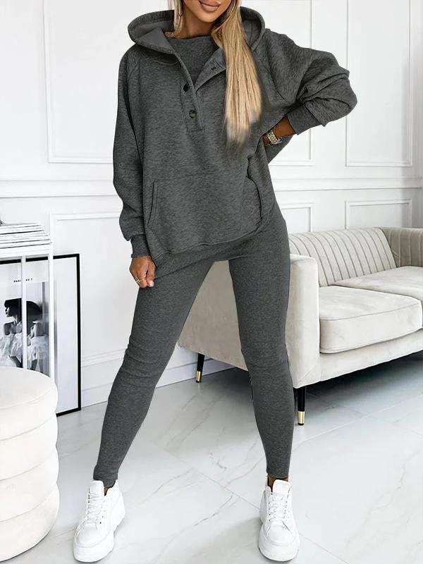 Co-Ord Set - Oversized Hoodie - Tracksuit - Hoodie and Leggings Set - Women's Clothing-Fashion Nora