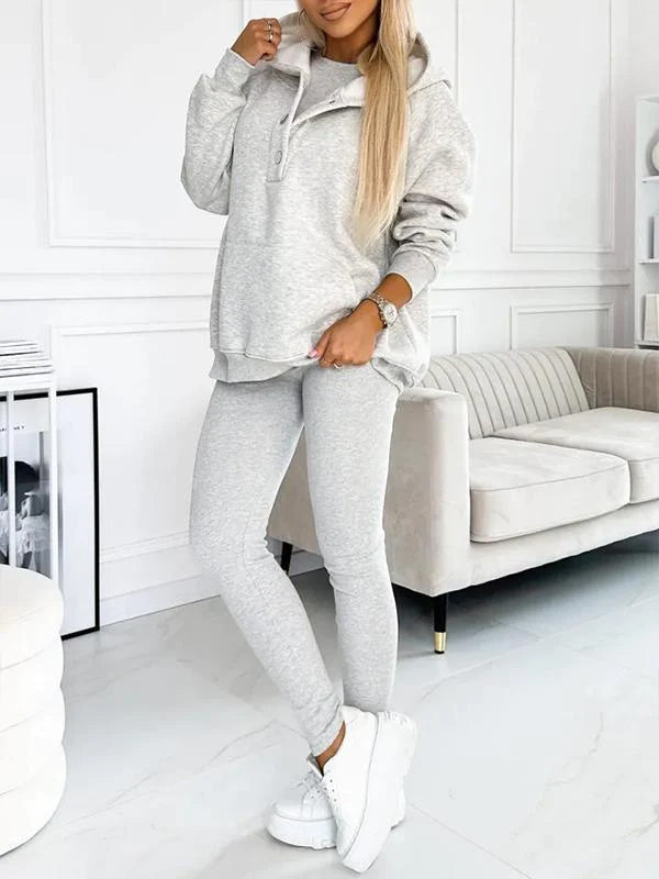 Co-Ord Set - Oversized Hoodie - Tracksuit - Hoodie and Leggings Set - Women's Clothing-Fashion Nora