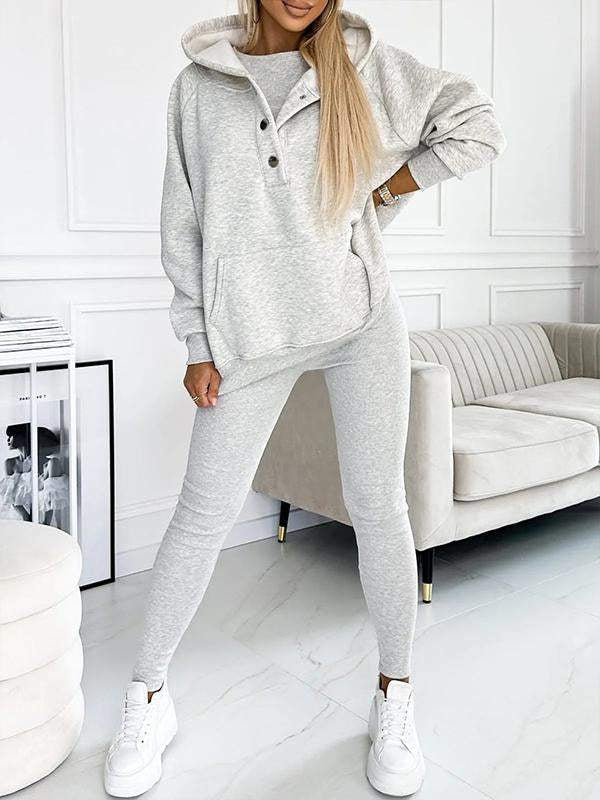 Co-Ord Set - Oversized Hoodie - Tracksuit - Hoodie and Leggings Set - Women's Clothing-Fashion Nora