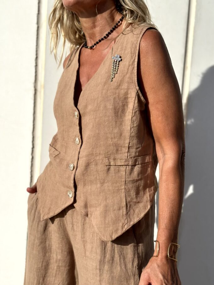 Co-ord Set | Wide Leg | Sleeveless | Vest and Pants Set | Women's Two-Piece Set-Fashion Nora