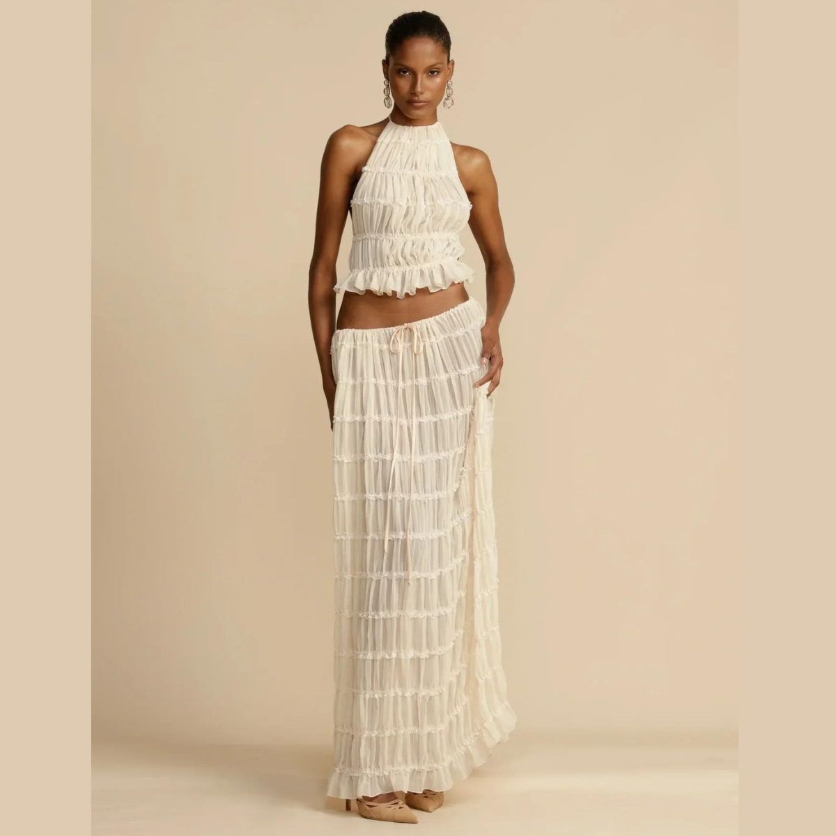 Crop & Gown Ensemble | Set-Fashion Nora