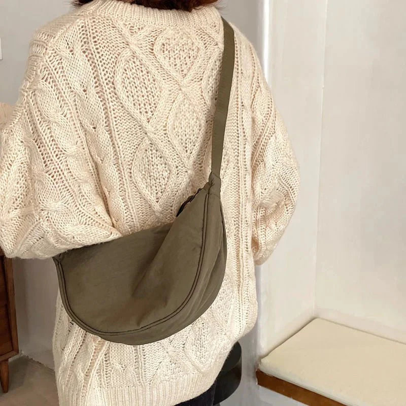 Crossbody Bag - Adjustable Strap - Zipper - Half Moon Bag - Bum Bag-Fashion Nora