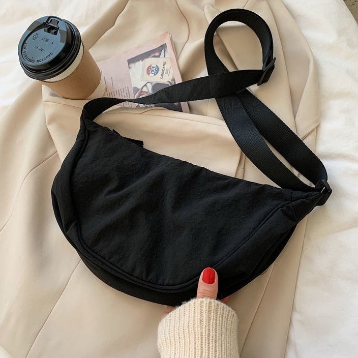 Crossbody Bag - Adjustable Strap - Zipper - Half Moon Bag - Bum Bag-Fashion Nora