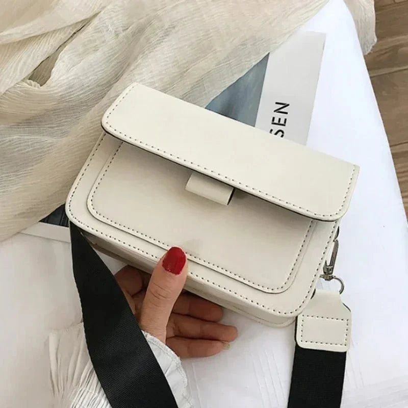 Crossbody Bag - Women's Thick Strap Mini Flip Bag -Fashion Nora