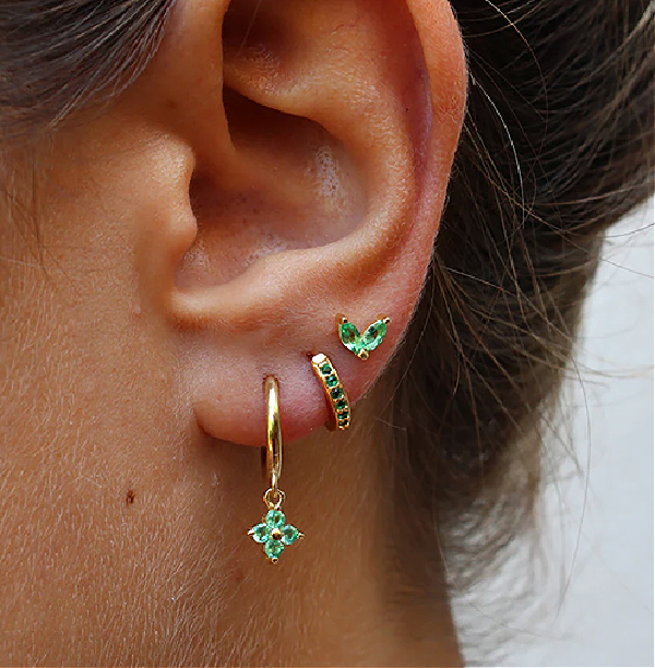 Earring Set - Silver and Golden Studs and Hoops Earring Stack Set-Fashion Nora