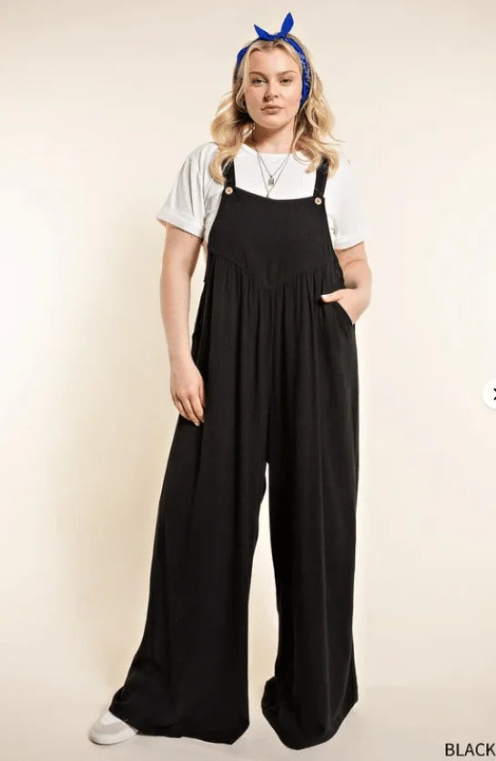 Eleganza Linen Bloom Jumpsuit-Fashion Nora