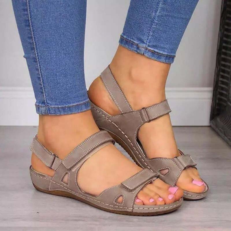 Ergonomic sandals | Comfortable women's sandals with Velcro fastener-Fashion Nora