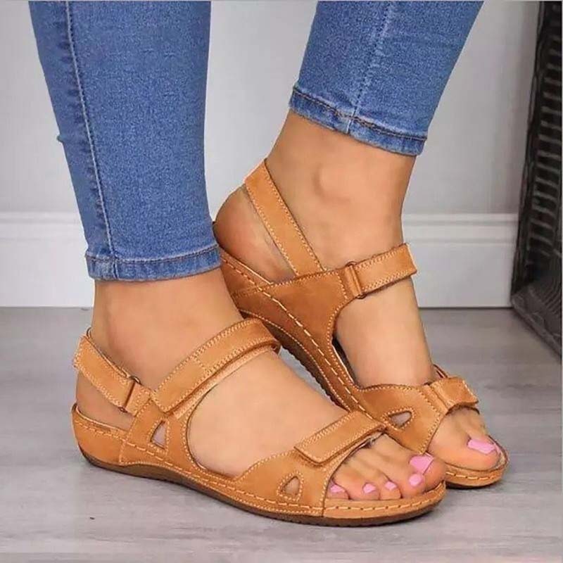 Ergonomic sandals | Comfortable women's sandals with Velcro fastener-Fashion Nora