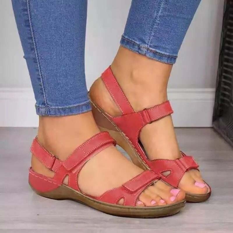 Ergonomic sandals | Comfortable women's sandals with Velcro fastener-Fashion Nora