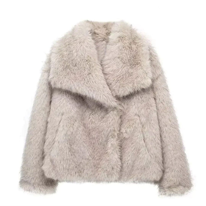 Faux Fur Coat - Women's Short Fluffy Fake Fur Jacket -Fashion Nora