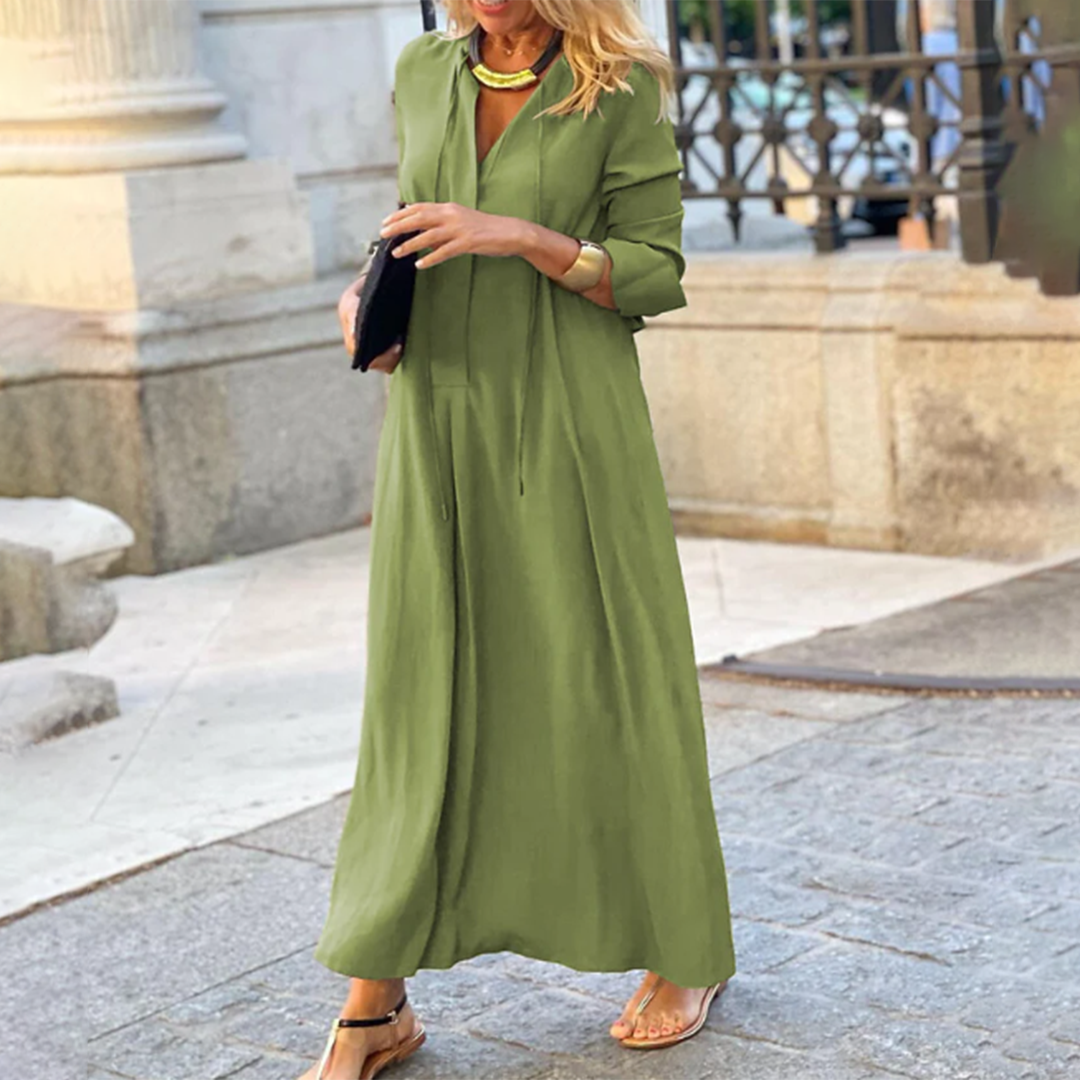 GITTA - Relaxed, Loose-Fitting Maxi Dress-Fashion Nora