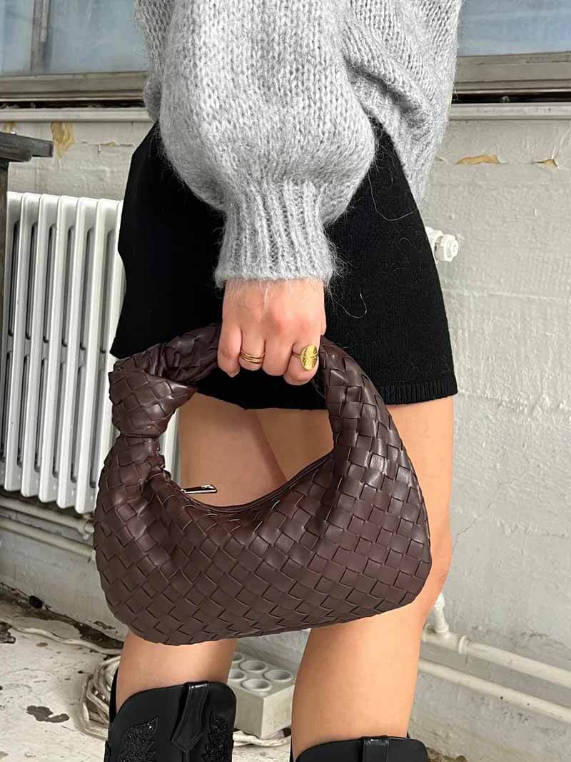 Handbag - Women's Small Fashion Woven Knot Bag-Fashion Nora