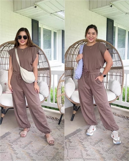 Jumpsuit | Casual | Short Sleeve | Jogger Jumpsuit | Women's Jumpsuit-Fashion Nora
