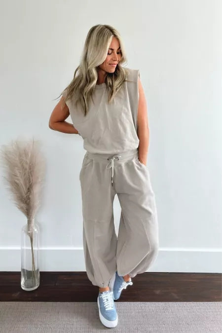 Jumpsuit | Casual | Short Sleeve | Jogger Jumpsuit | Women's Jumpsuit-Fashion Nora