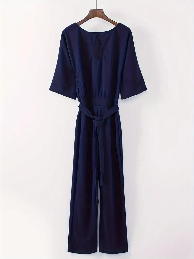 Jumpsuit | Long Sleeve | Belt | Elegant Jumpsuit | Jumpsuit for Women-Fashion Nora