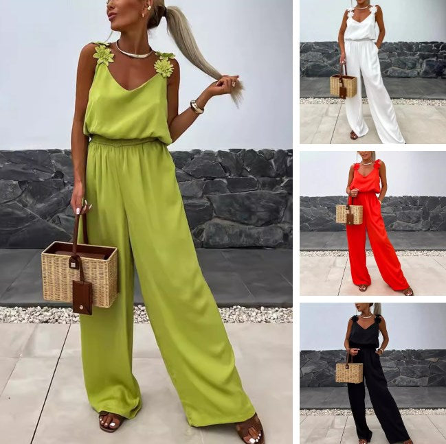 Jumpsuit Wide Leg Sleeveless Elegant Jumpsuit Women s Overalls Fashion Nora