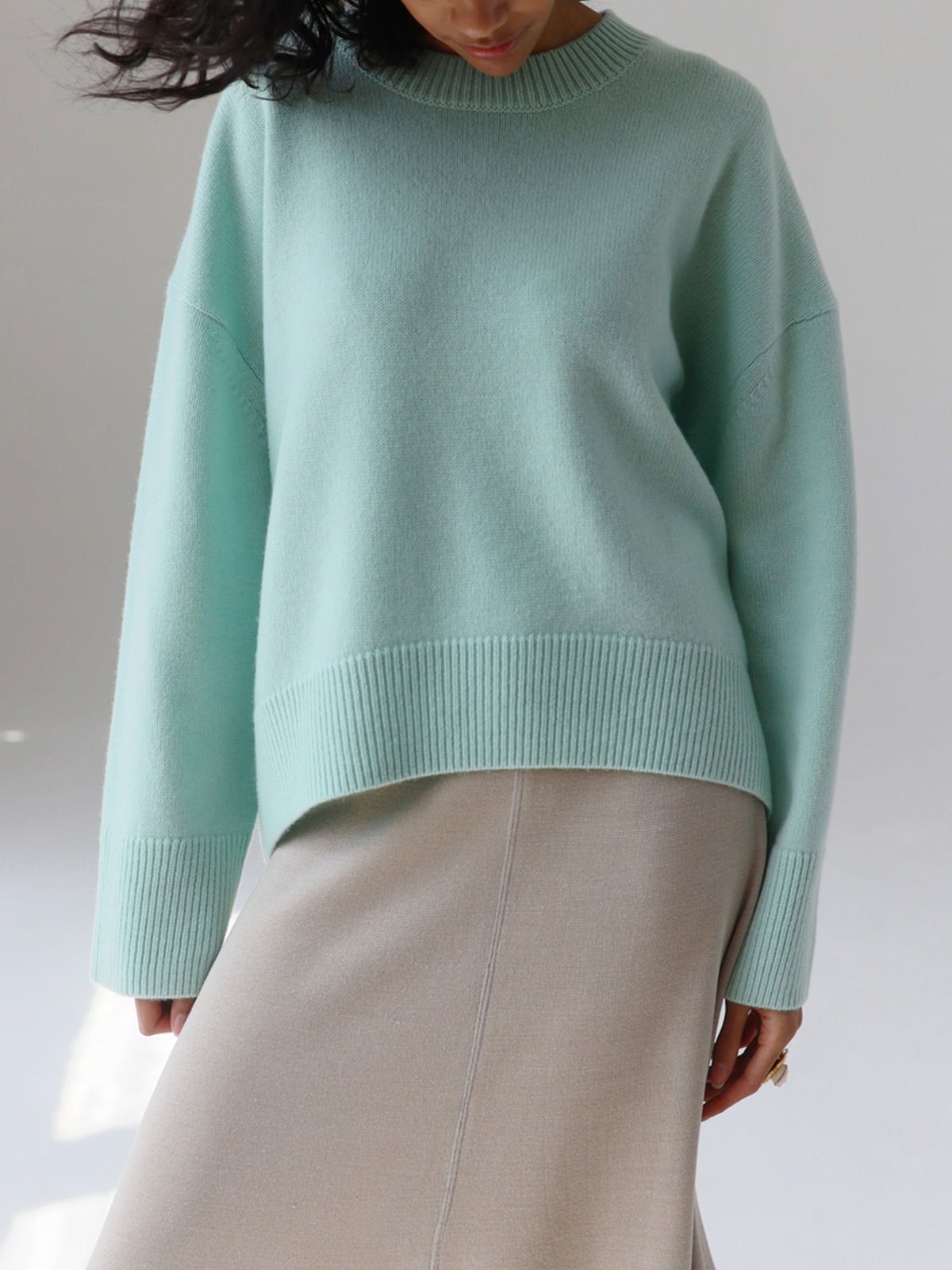 Knitted Sweater | Warm | Crew Neck | Oversized Sweater | Women's Knitwear-Fashion Nora