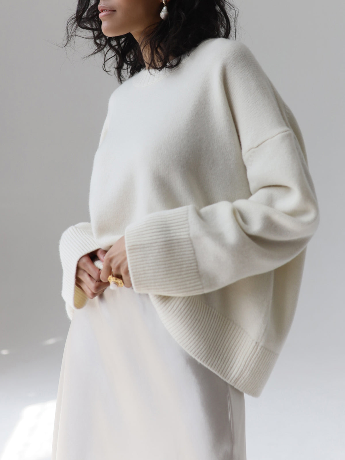 Knitted Sweater | Warm | Crew Neck | Oversized Sweater | Women's Knitwear-Fashion Nora