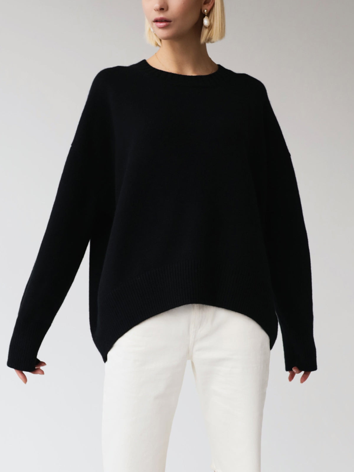 Knitted Sweater | Warm | Crew Neck | Oversized Sweater | Women's Knitwear-Fashion Nora