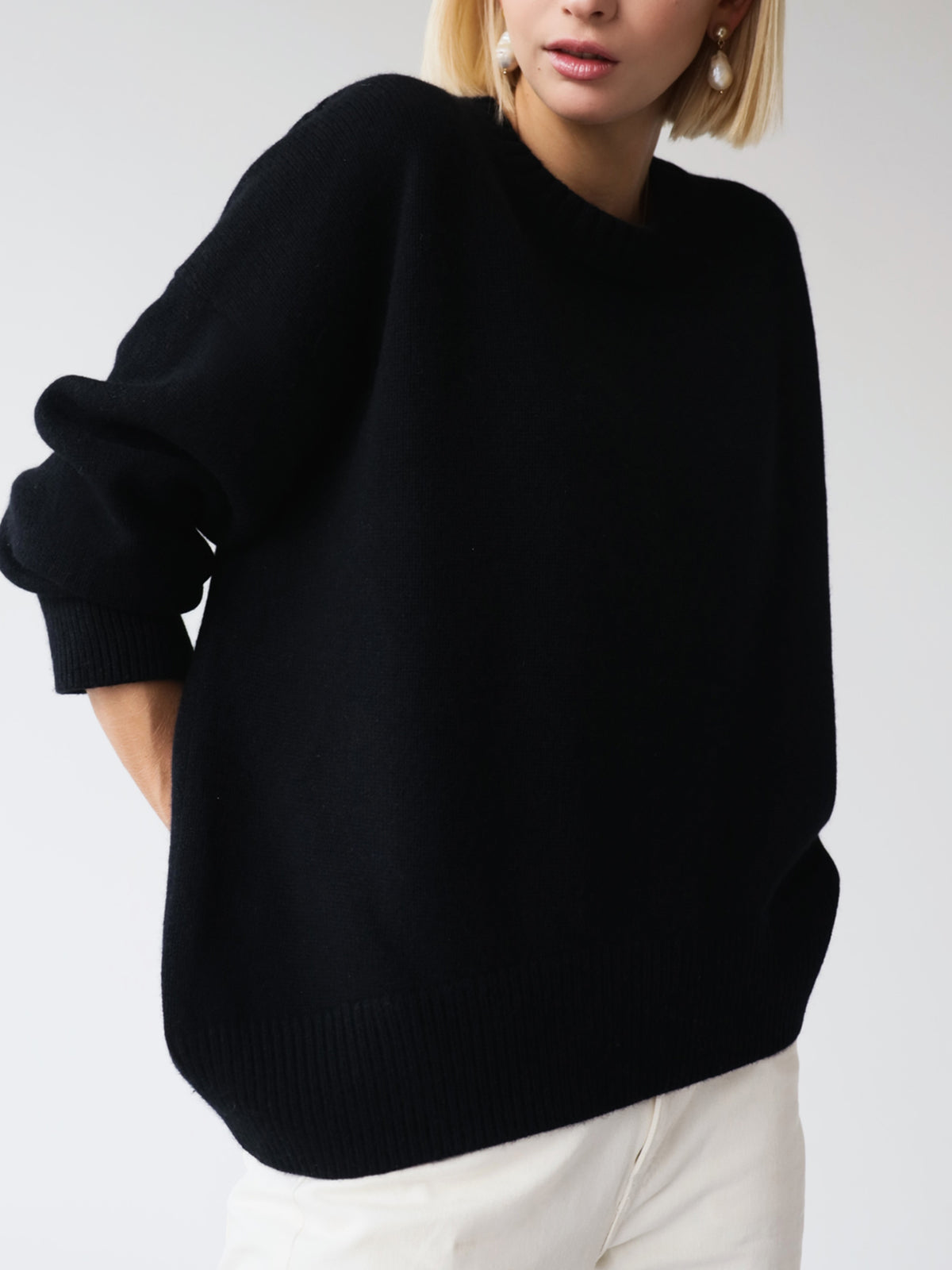 Knitted Sweater | Warm | Crew Neck | Oversized Sweater | Women's Knitwear-Fashion Nora
