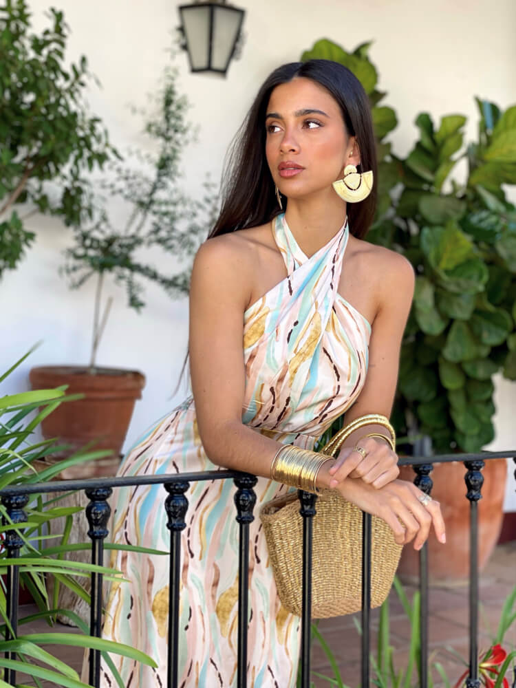 Laarni - Chic Halter Maxi Dress for Summer Fashion-Fashion Nora