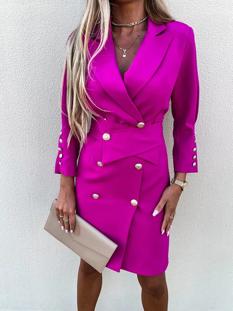 Leah Dress | Modern and elegant blazer dress-Fashion Nora