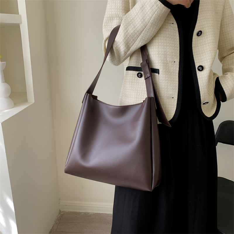 Leather Bag - Women's Leatherette Shoulder Tote Bag and Small Purse-Fashion Nora