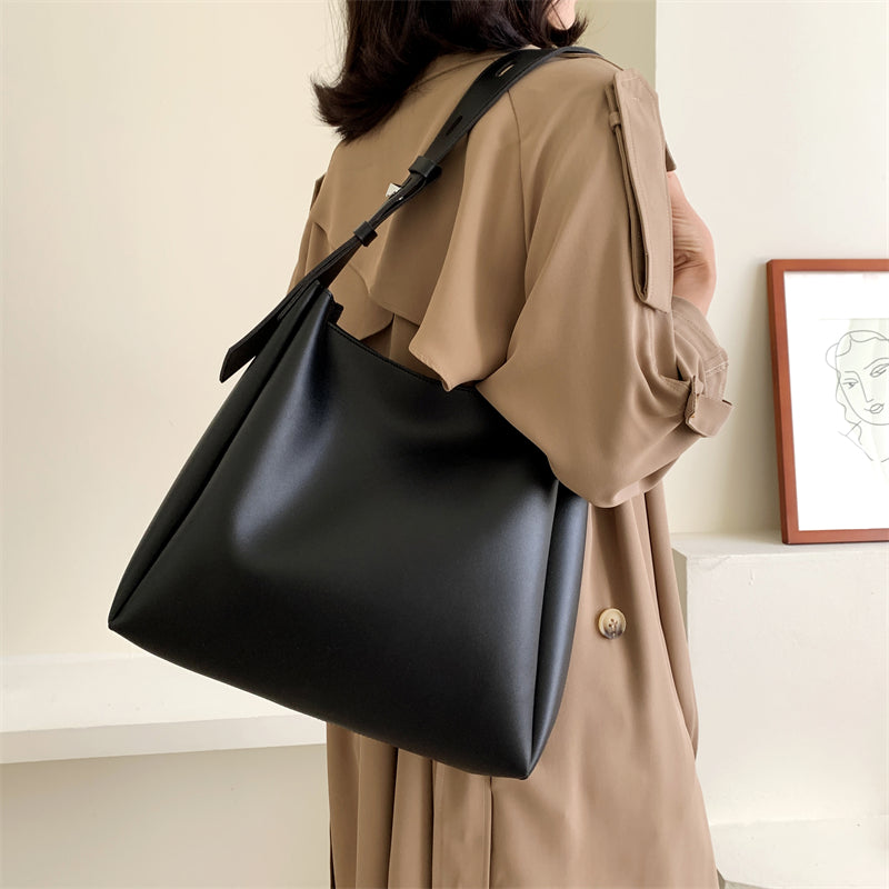 Leather Bag - Women's Leatherette Shoulder Tote Bag and Small Purse-Fashion Nora