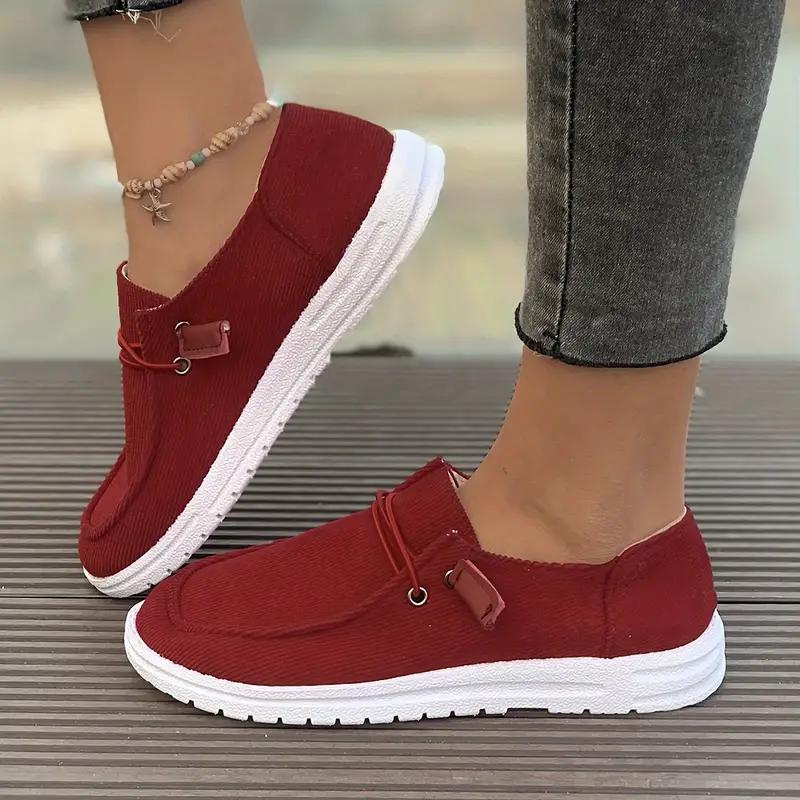 Loafers, Slip On, Lightweight, Women's Shoes, Canvas Shoes-Fashion Nora