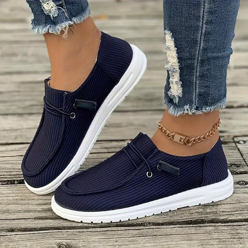 Loafers, Slip On, Lightweight, Women's Shoes, Canvas Shoes-Fashion Nora