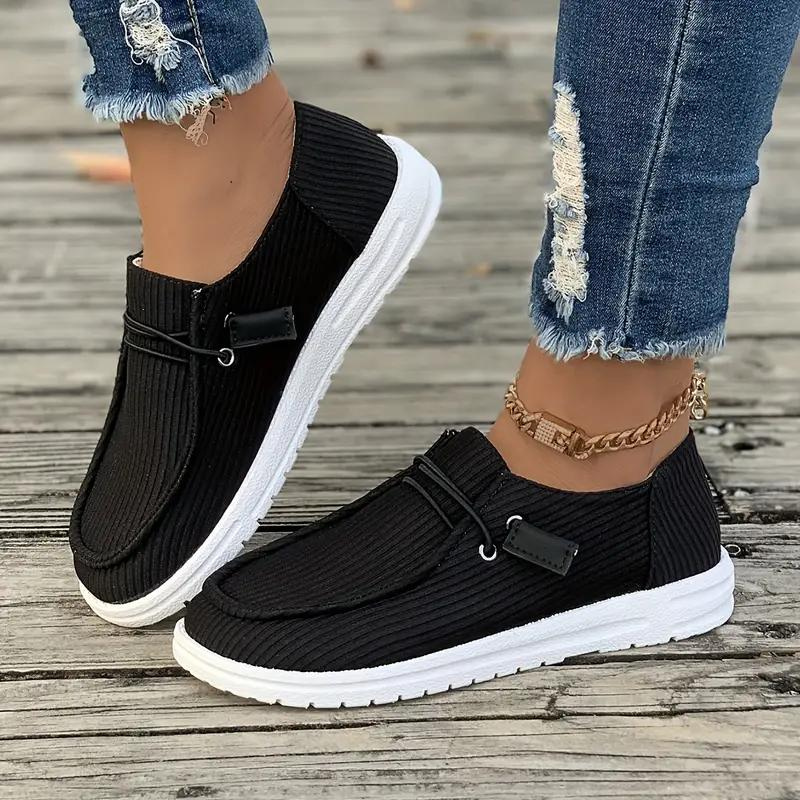 Loafers, Slip On, Lightweight, Women's Shoes, Canvas Shoes-Fashion Nora