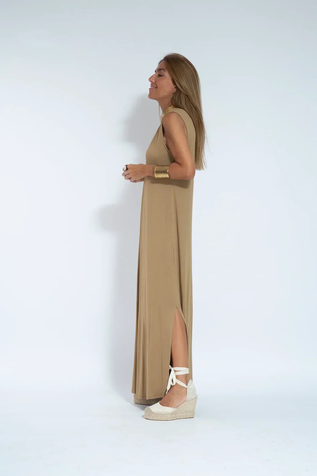 Maxi Dress - Women's V-Neck Dress and Long Cardigan Two-Piece Set-Fashion Nora