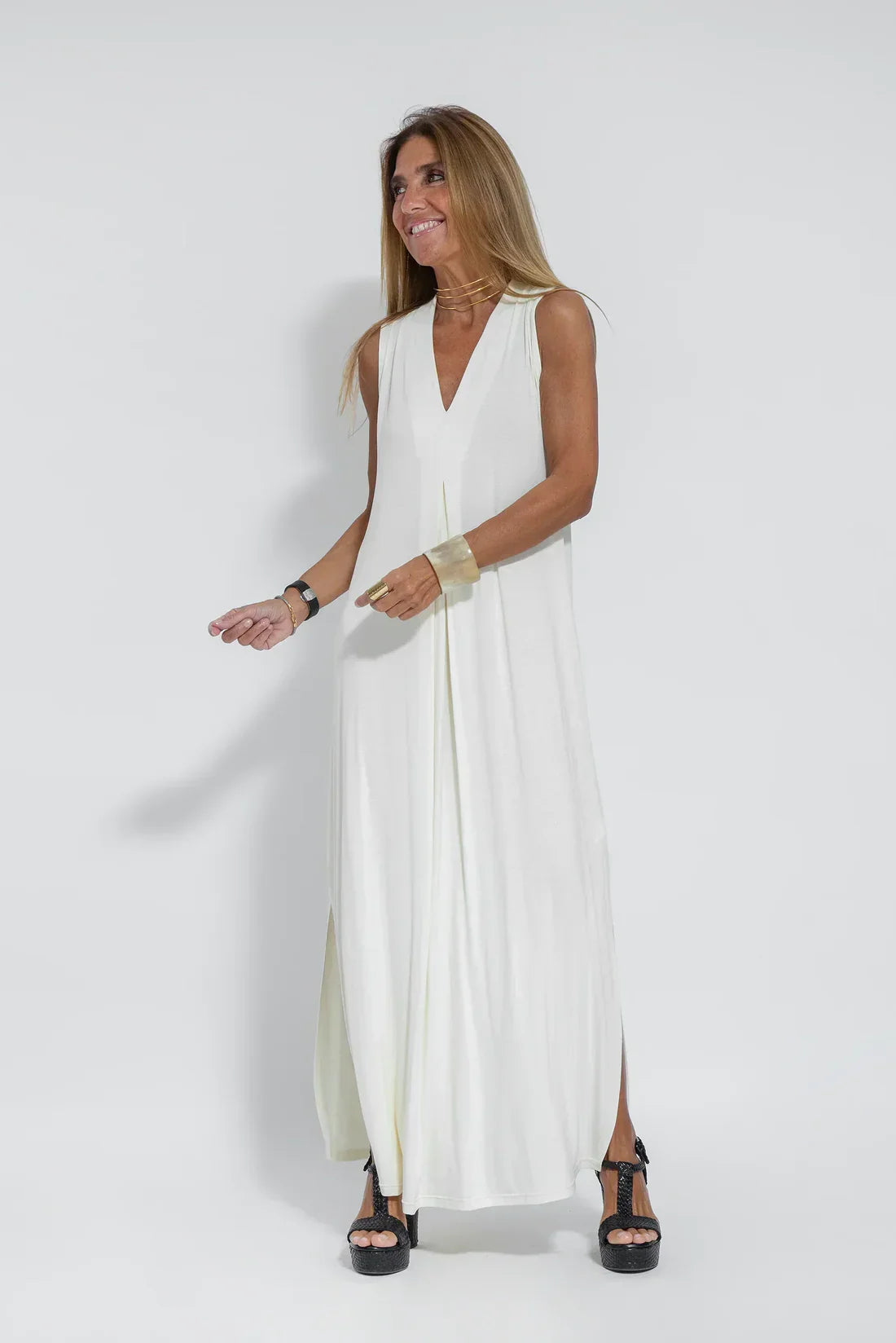 Maxi Dress - Women's V-Neck Dress and Long Cardigan Two-Piece Set-Fashion Nora