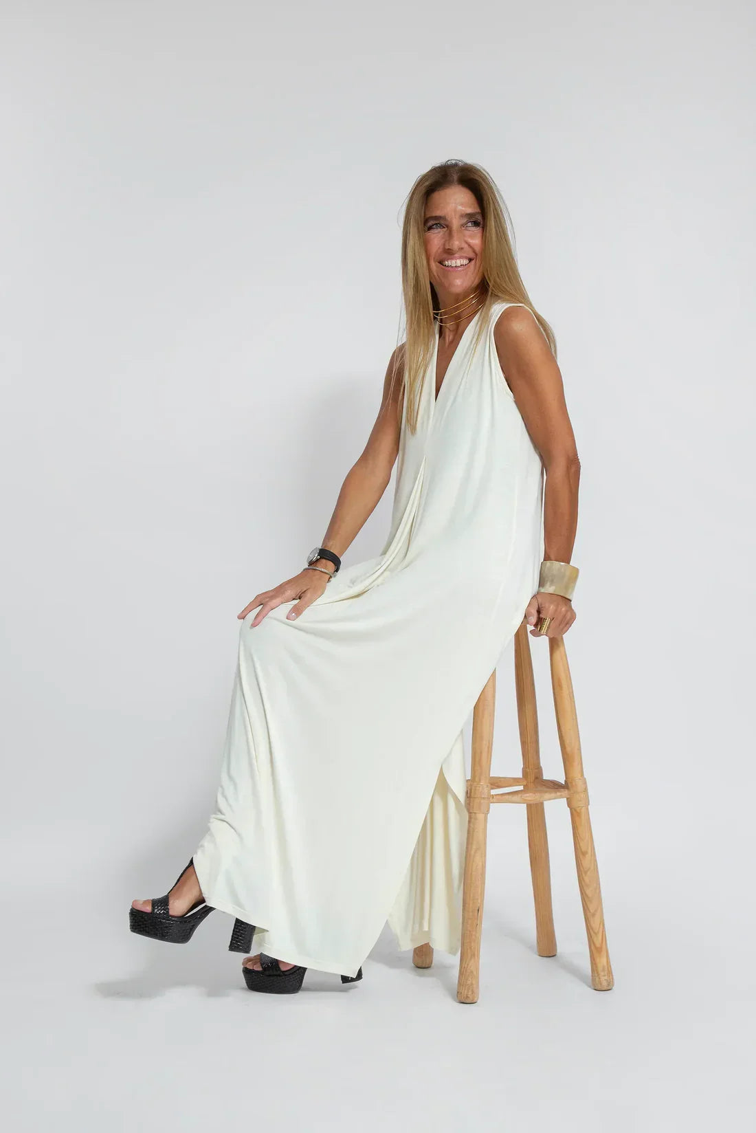 Maxi Dress - Women's V-Neck Dress and Long Cardigan Two-Piece Set-Fashion Nora