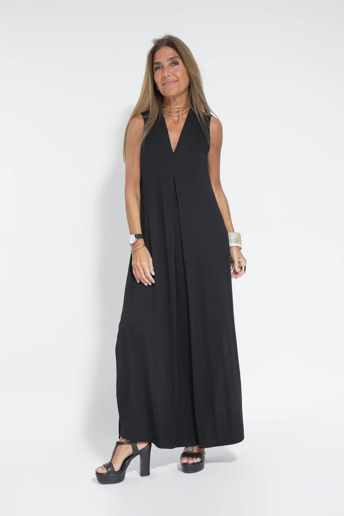 Maxi Dress - Women's V-Neck Dress and Long Cardigan Two-Piece Set-Fashion Nora