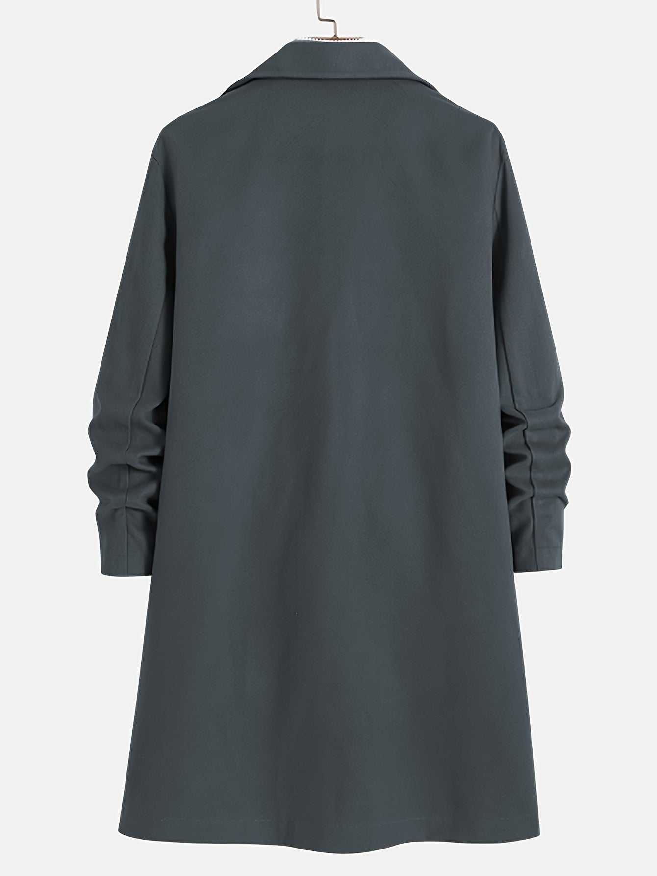 Men's Trench Coat - Wool Blend - Single Breasted - Wool Trench Coat - Men's Jackets-Fashion Nora