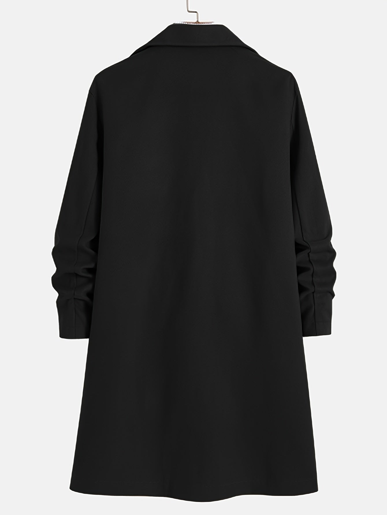 Men's Trench Coat - Wool Blend - Single Breasted - Wool Trench Coat - Men's Jackets-Fashion Nora