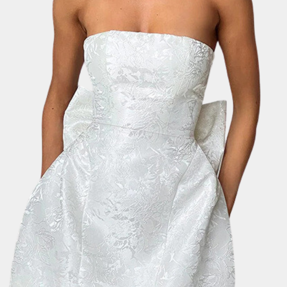 Mini Dress | Strapless | Bow | Corset Dress | Party Dress-Fashion Nora