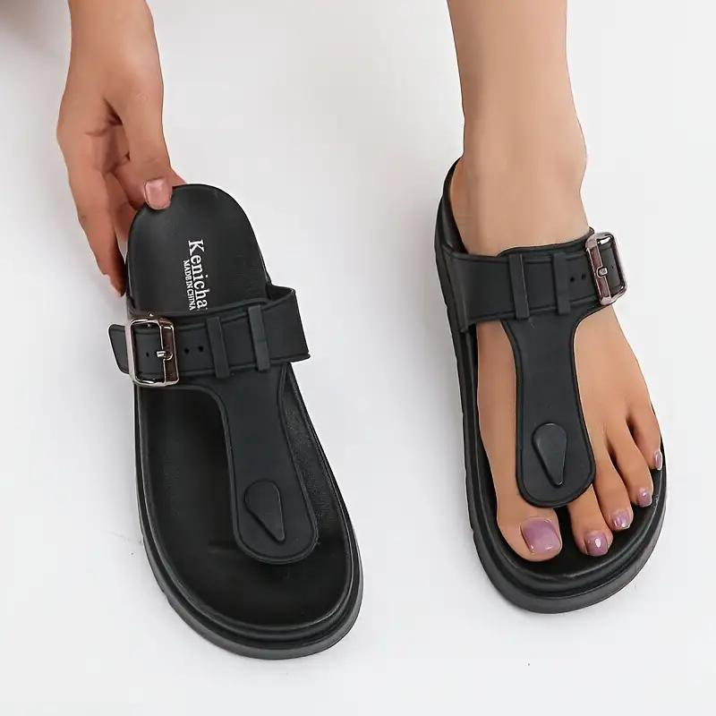 Orthopedic Sandals, Buckle Strap, Slip On, Flip Flops, Shoes for Summer-Fashion Nora